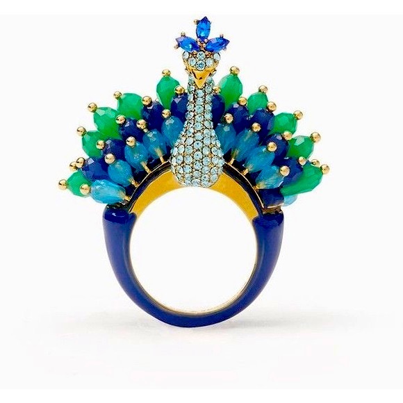 NWT Rare Kate Spade Plume Peacock 🦚 Ring Size 5 - Picture 2 of 5